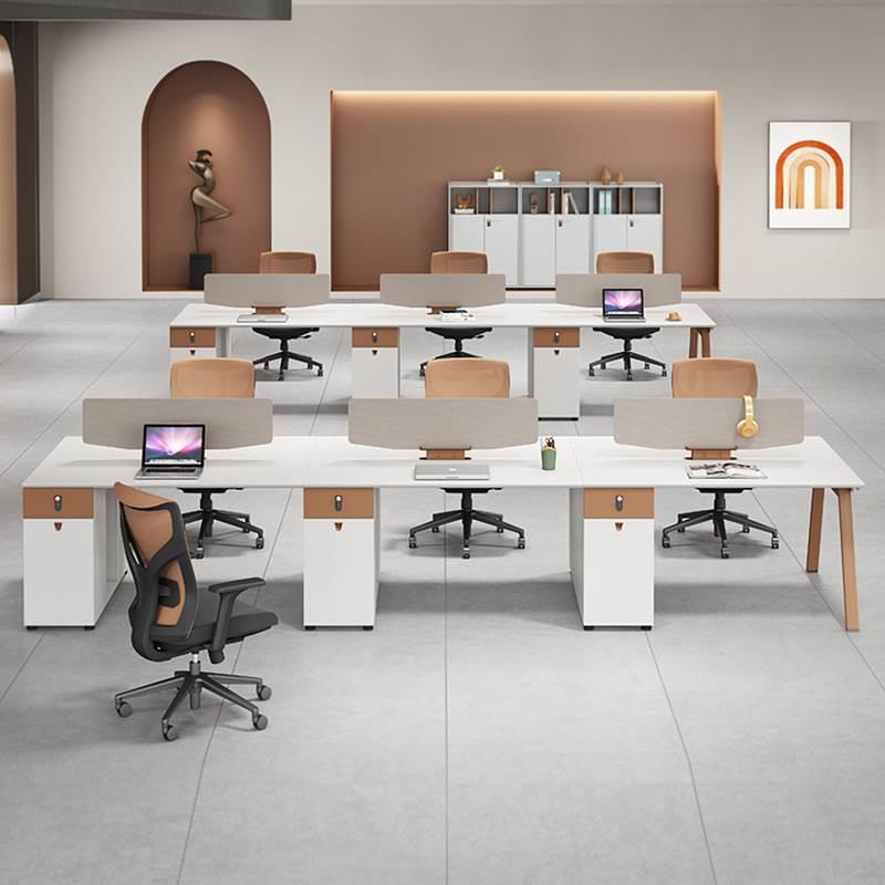 简约现代办公空间的理想选择 四人位办公桌椅组合